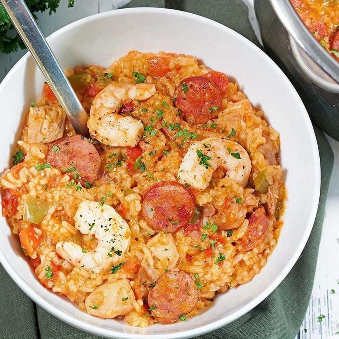 Instant Pot Jambalaya (Sausage, Chicken and/or Shrimp)