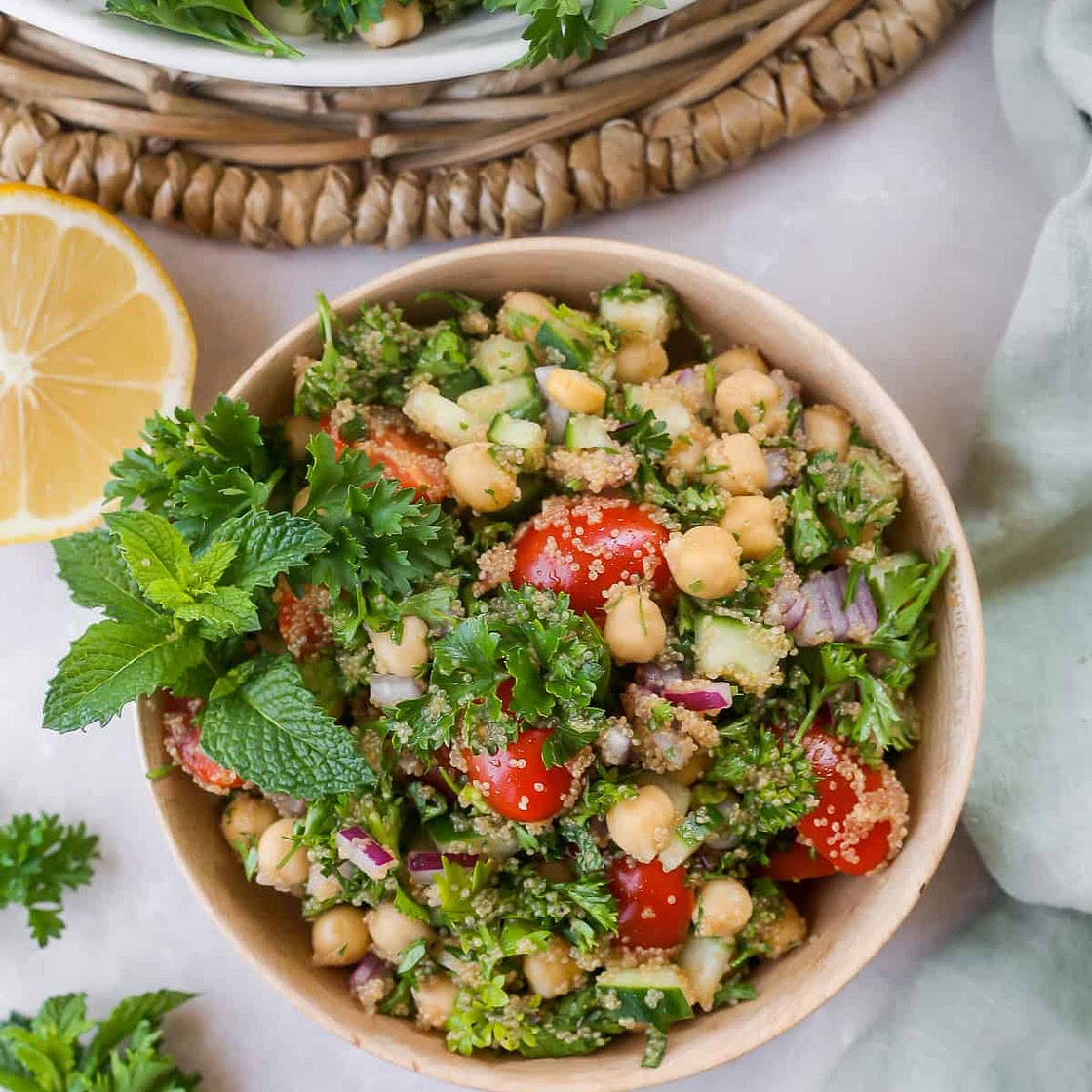 Amaranth Tabbouleh with Chickpeas