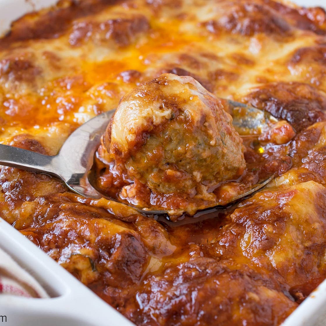 Baked Meatball Parmesan