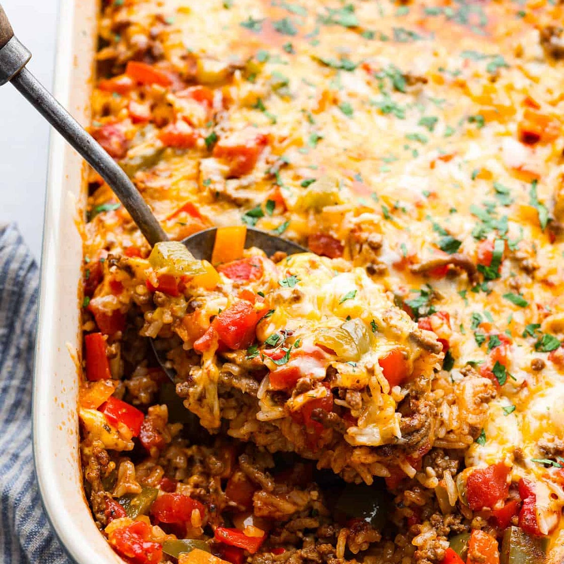 Easy Stuffed Pepper Casserole
