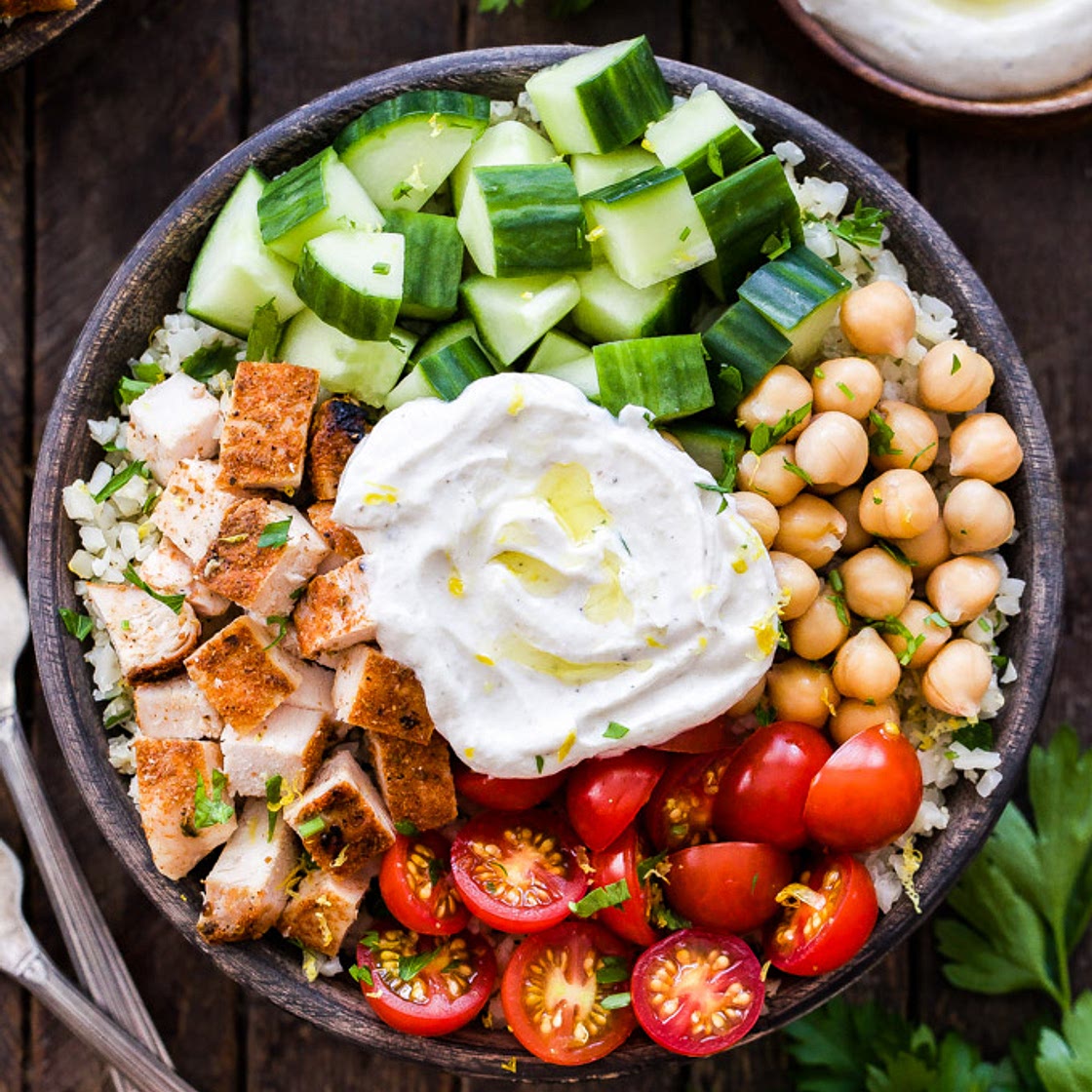 Healthy Chicken Shawarma Bowls