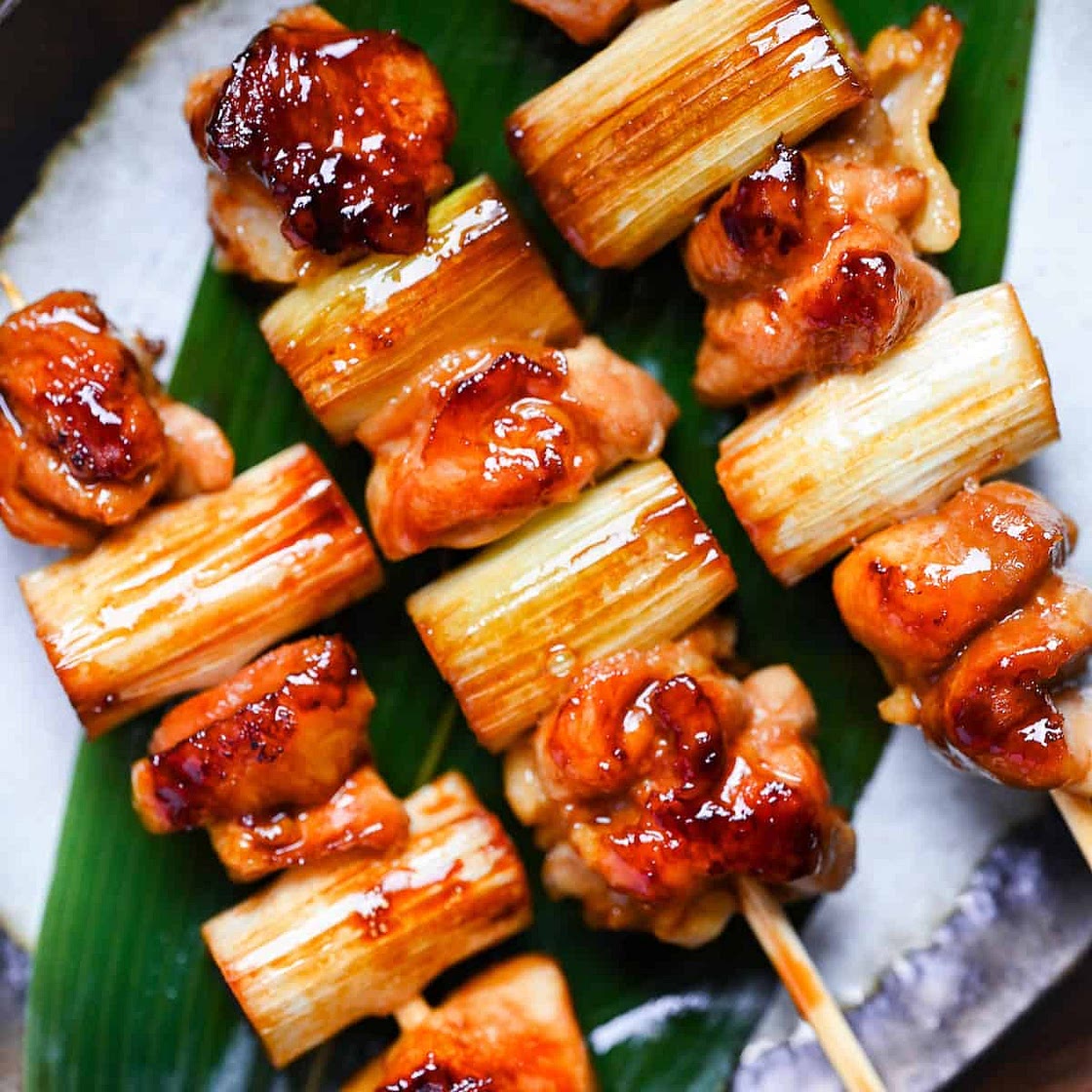 Easy Negima Yakitori with Homemade Sauce (Pan-Fried)