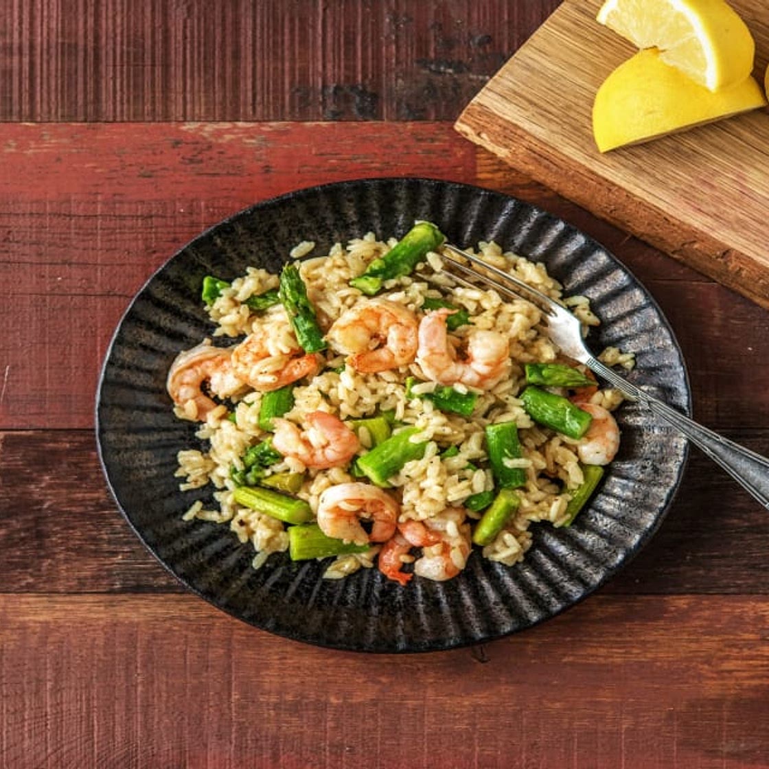 Shrimp and Asparagus Risotto with Meyer Lemon and Parmesan