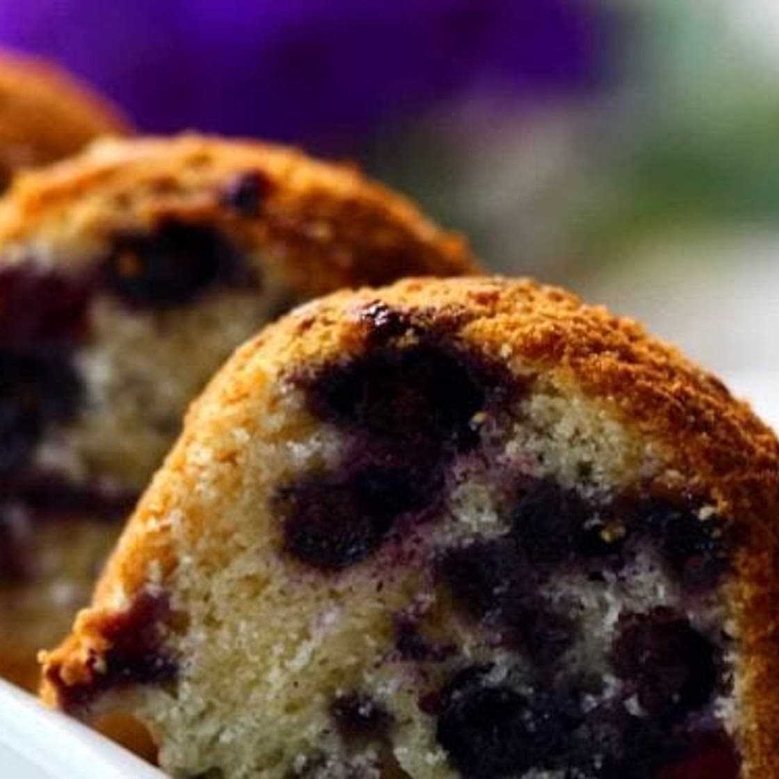 Eggless Blueberry Pound Cake