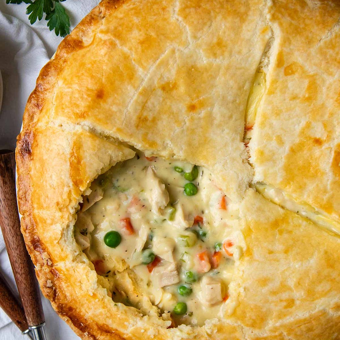 Gluten-Free Chicken Pot Pie with Flaky Crust