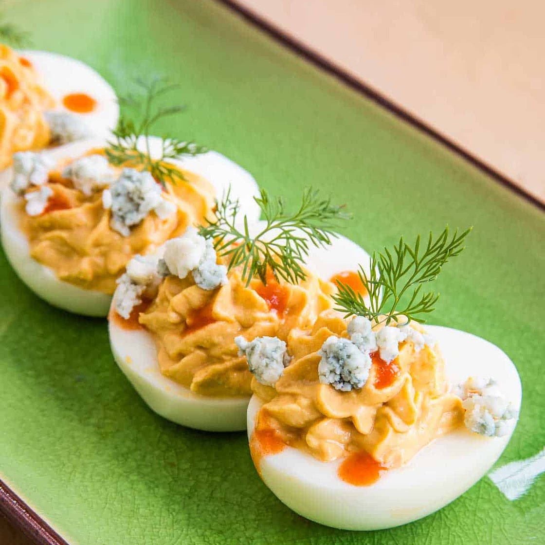 Buffalo Deviled Eggs