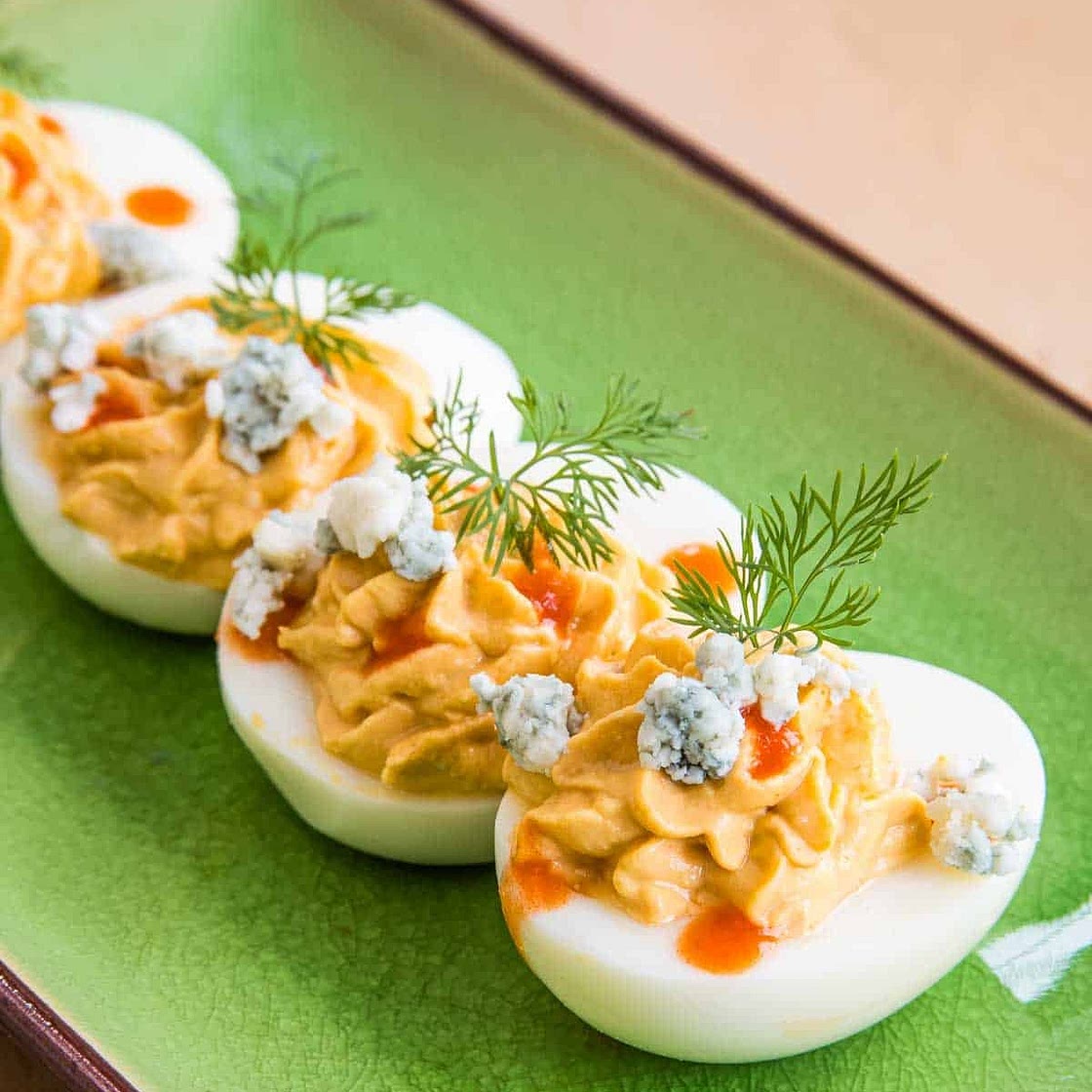 Buffalo Deviled Eggs