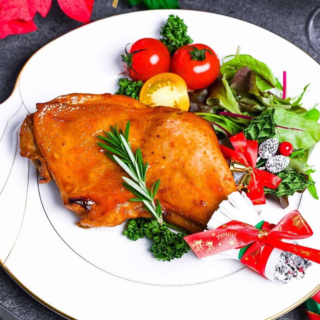 Japanese Christmas Chicken (Soy-Glazed Roasted Chicken Leg Quarters)