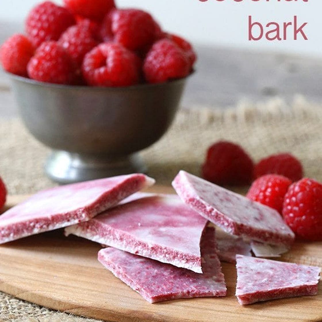 Easy Raspberry Coconut Bark Fat Bombs