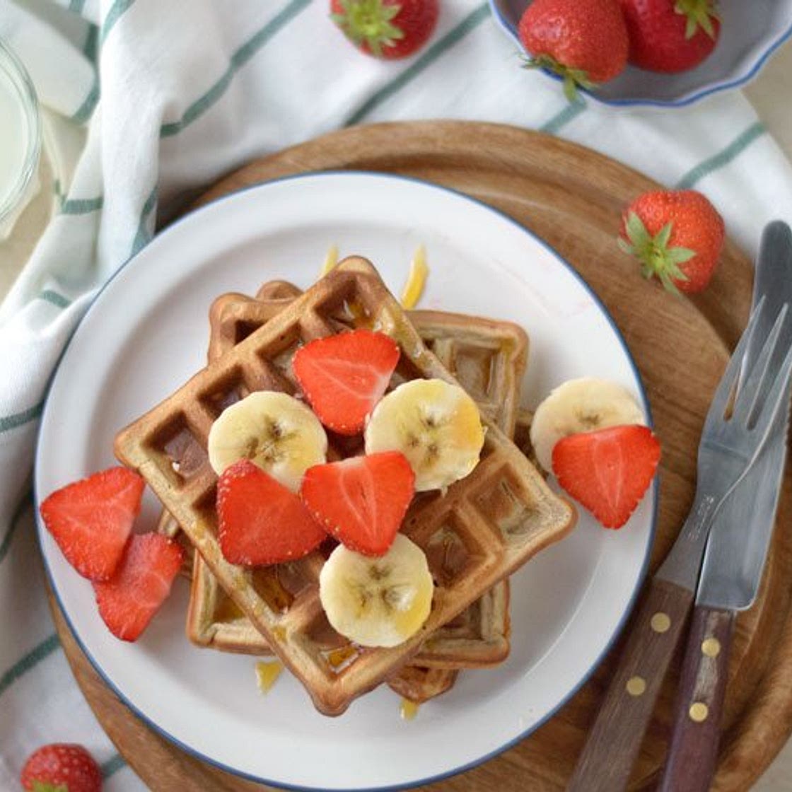 Gezonde wafels met havermout