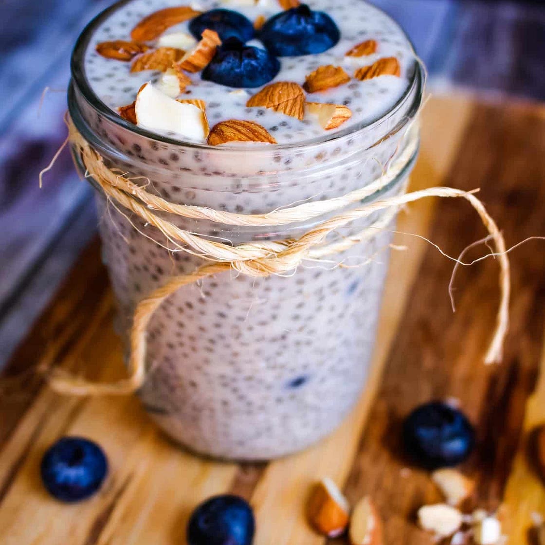 Blueberry Almond Chia Pudding