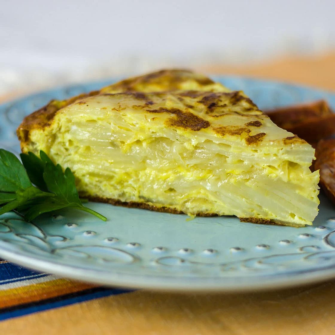 Authentic Tortilla Espanola - Spanish Potato Pie Recipe Card