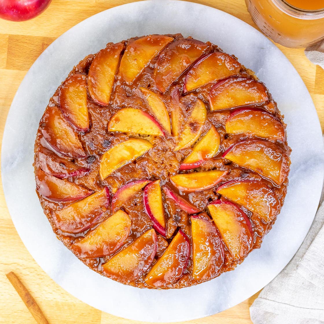 Sourdough Apple Cider Upside-Down Cake