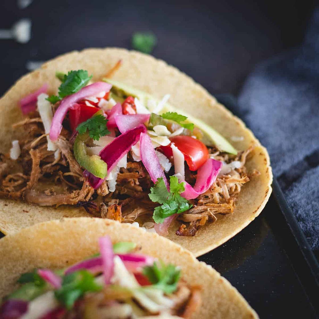 Pork Tenderloin Carnitas Tacos (Crockpot)