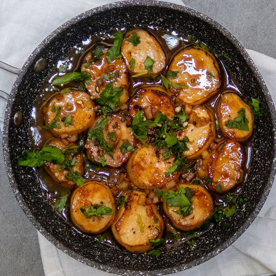 Vegan Scallops & Garlic Butter Sauce