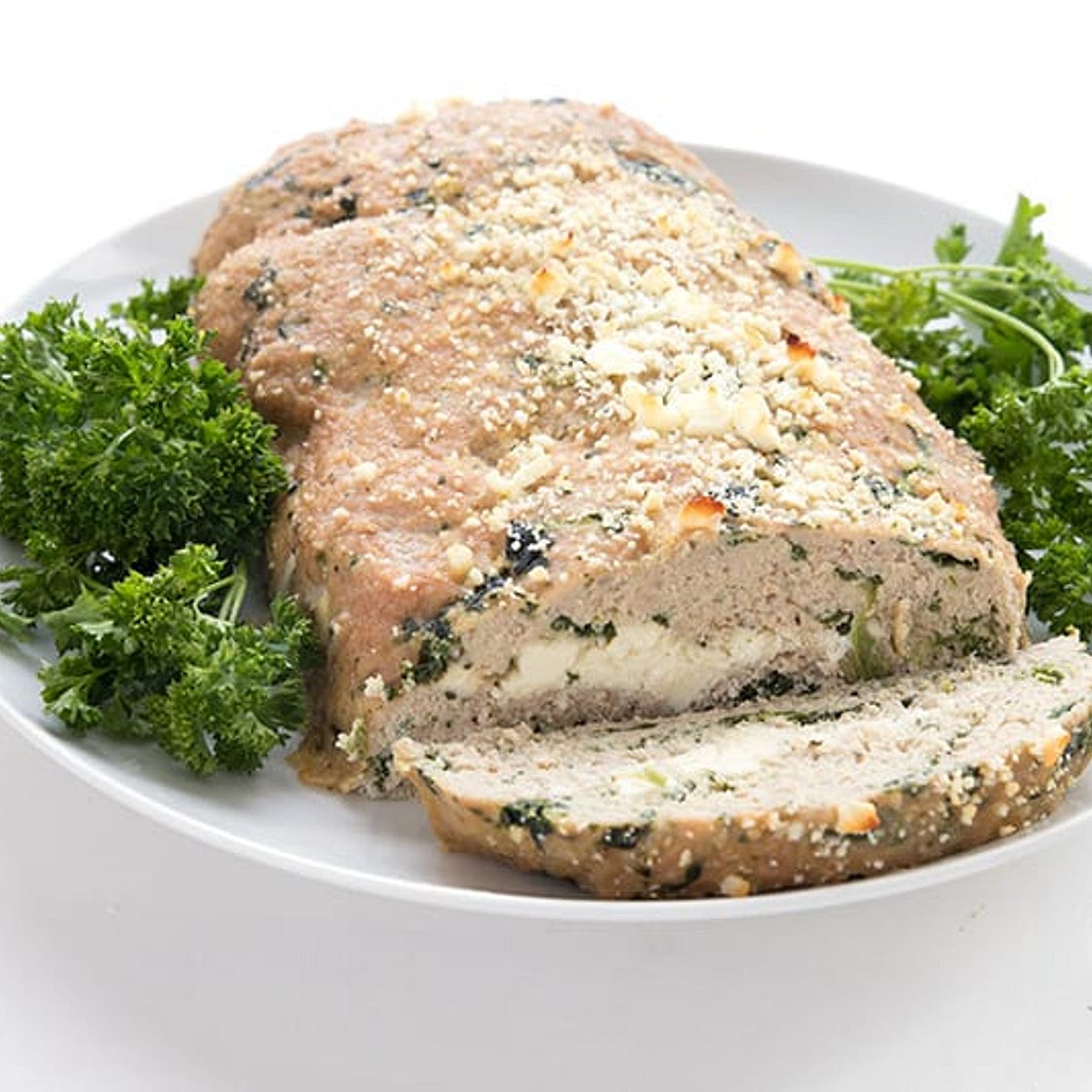 Feta-Stuffed Turkey Meatloaf