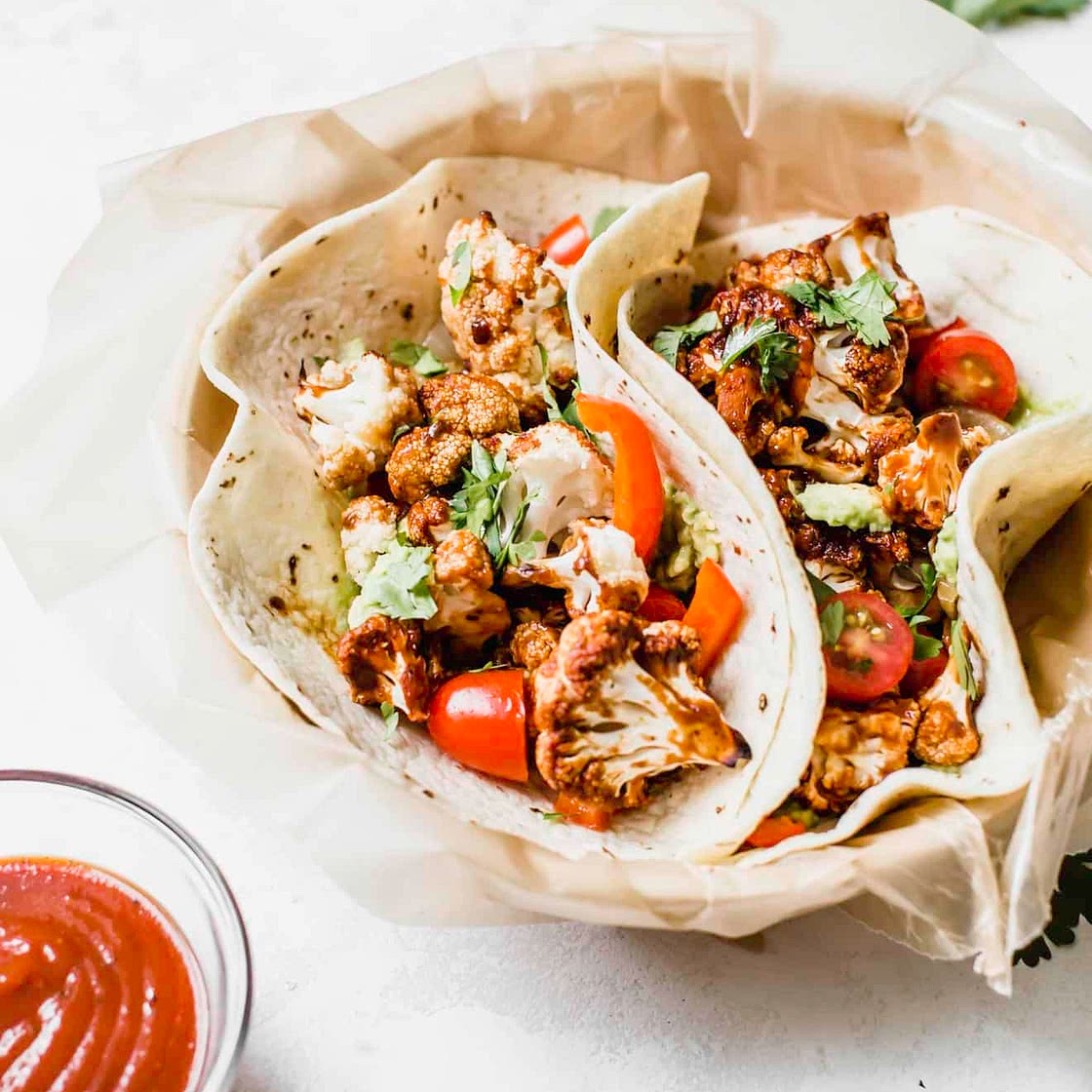 Loaded Vegetarian Barbecue Cauliflower Tacos