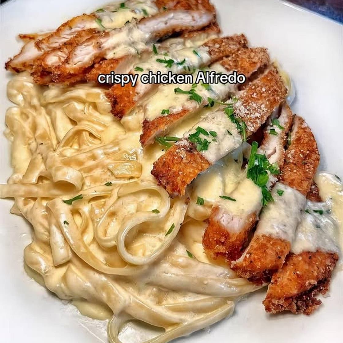 Crispy Chicken Bacon Alfredo