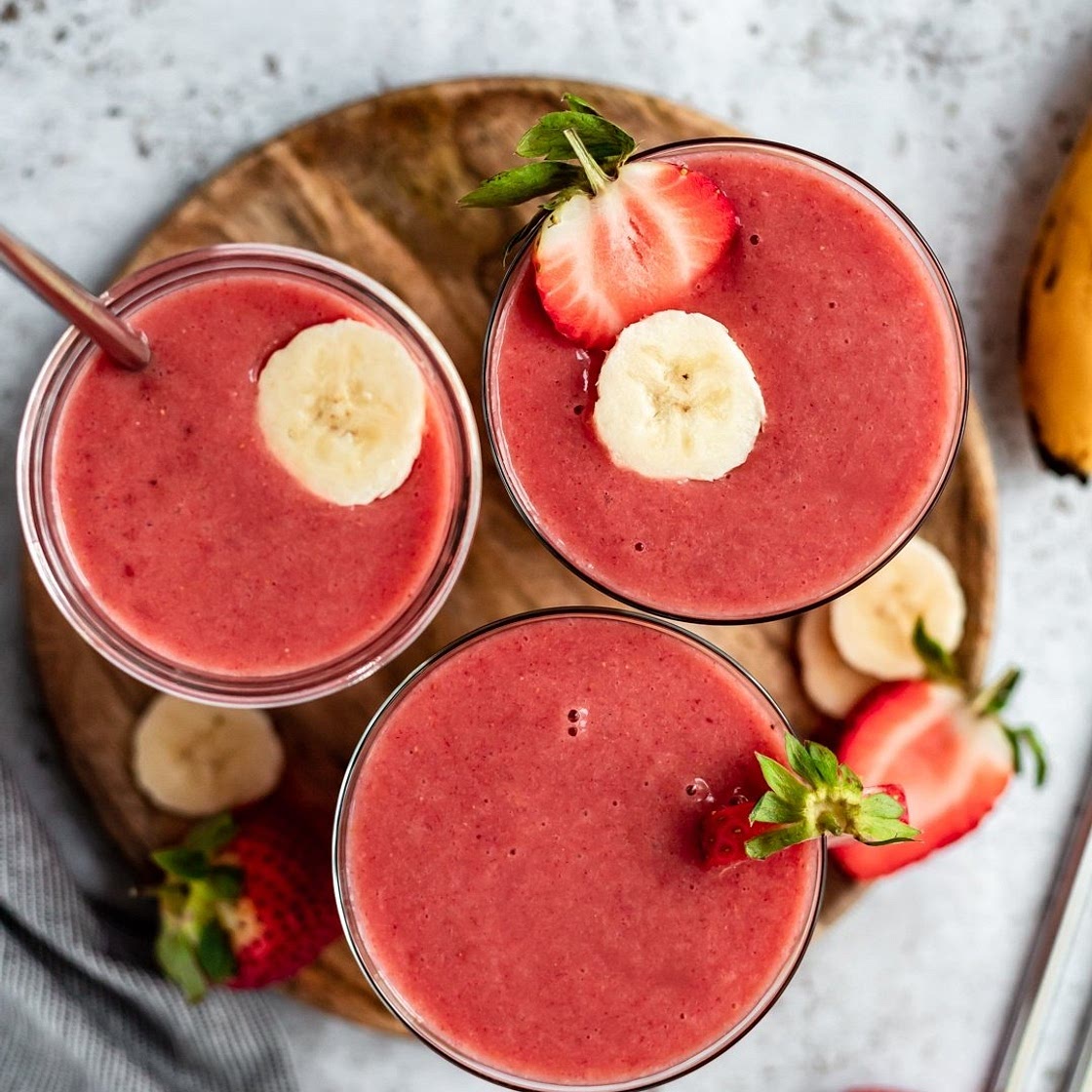 Vitamin C Packed Strawberry Orange Banana Smoothie