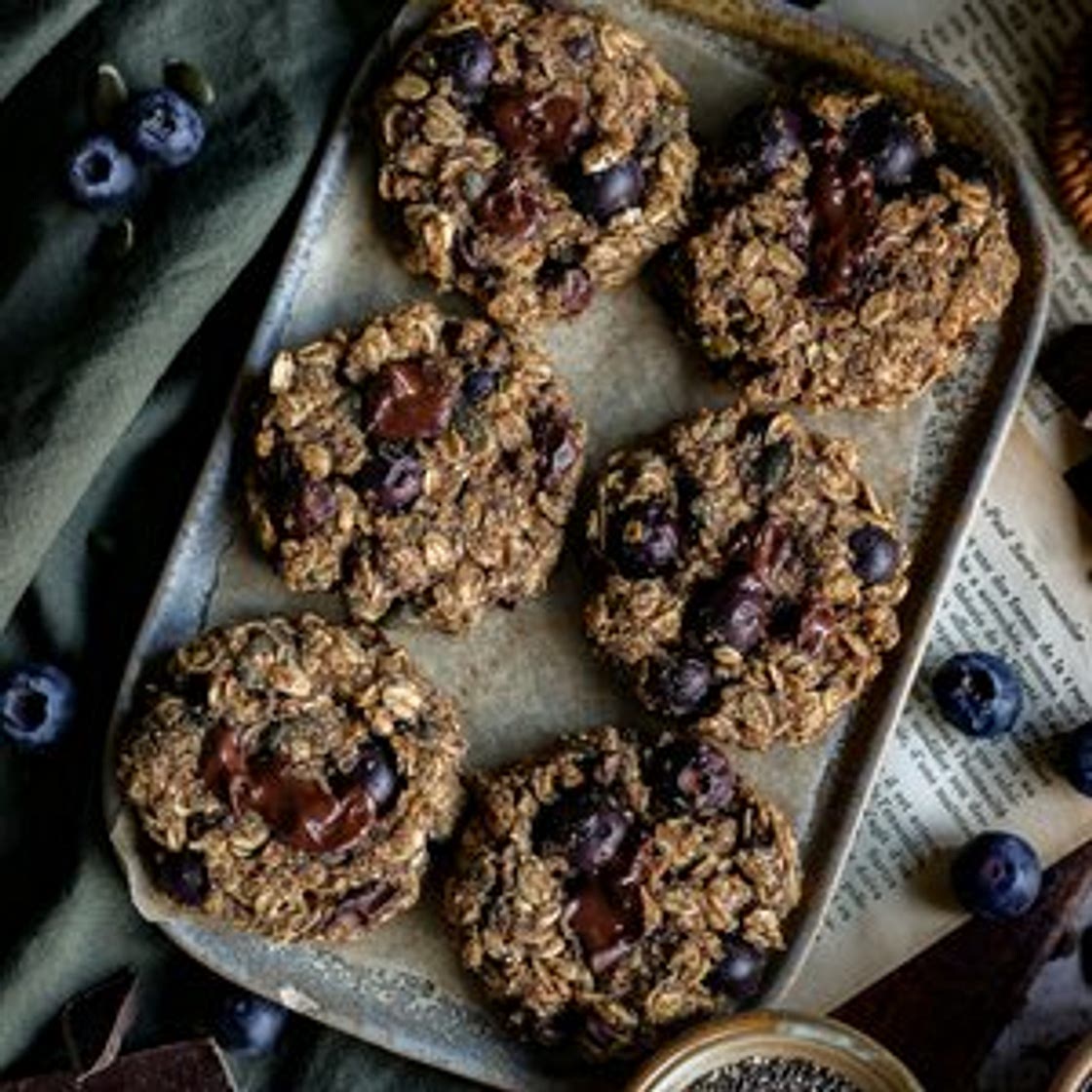 One-Bowl Blueberry Almond Breakfast Cookies