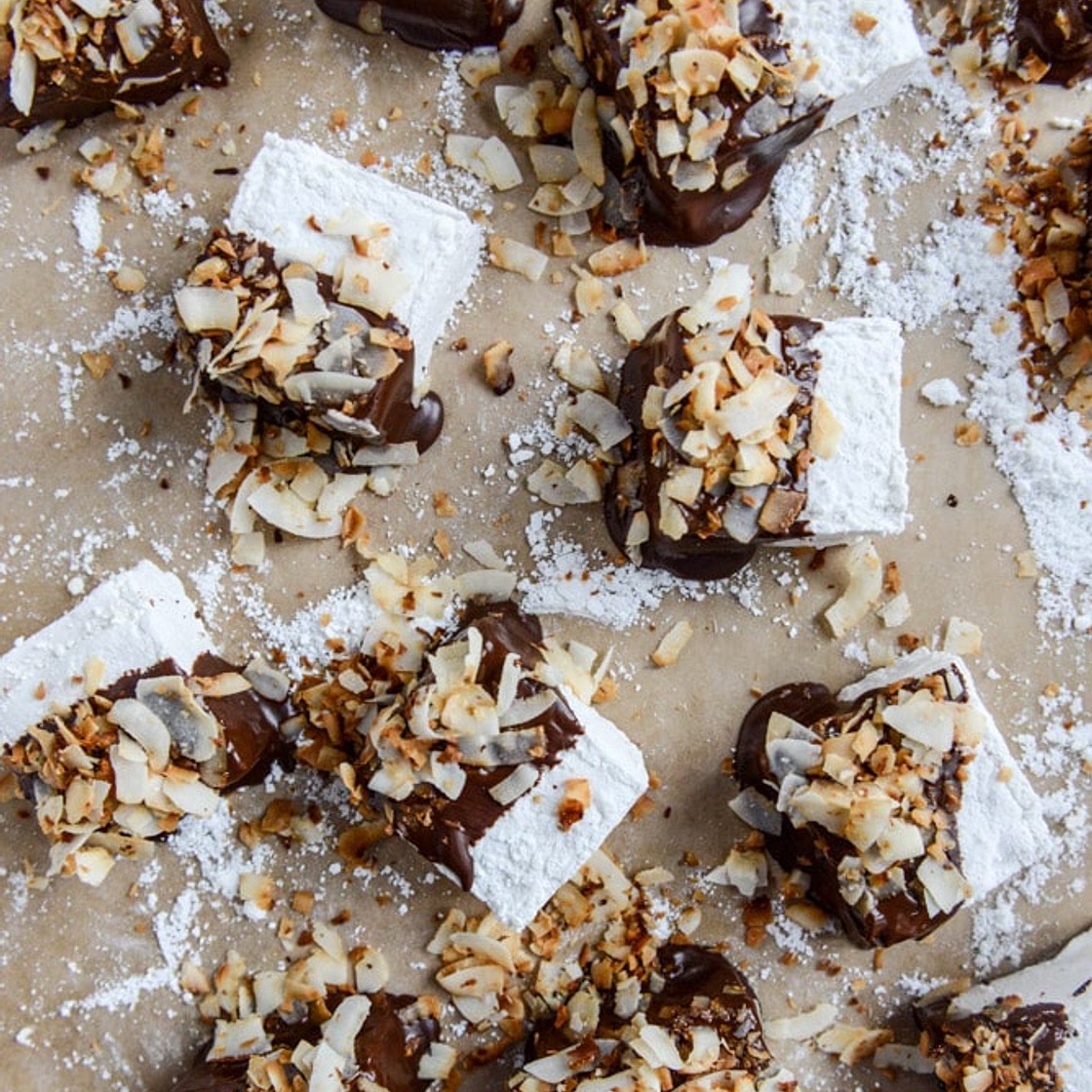 Chocolate Covered Coconut Marshmallows