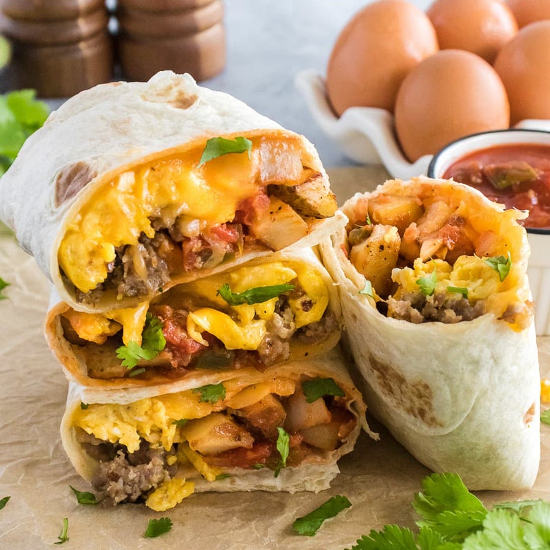 Freezer Breakfast Burritos