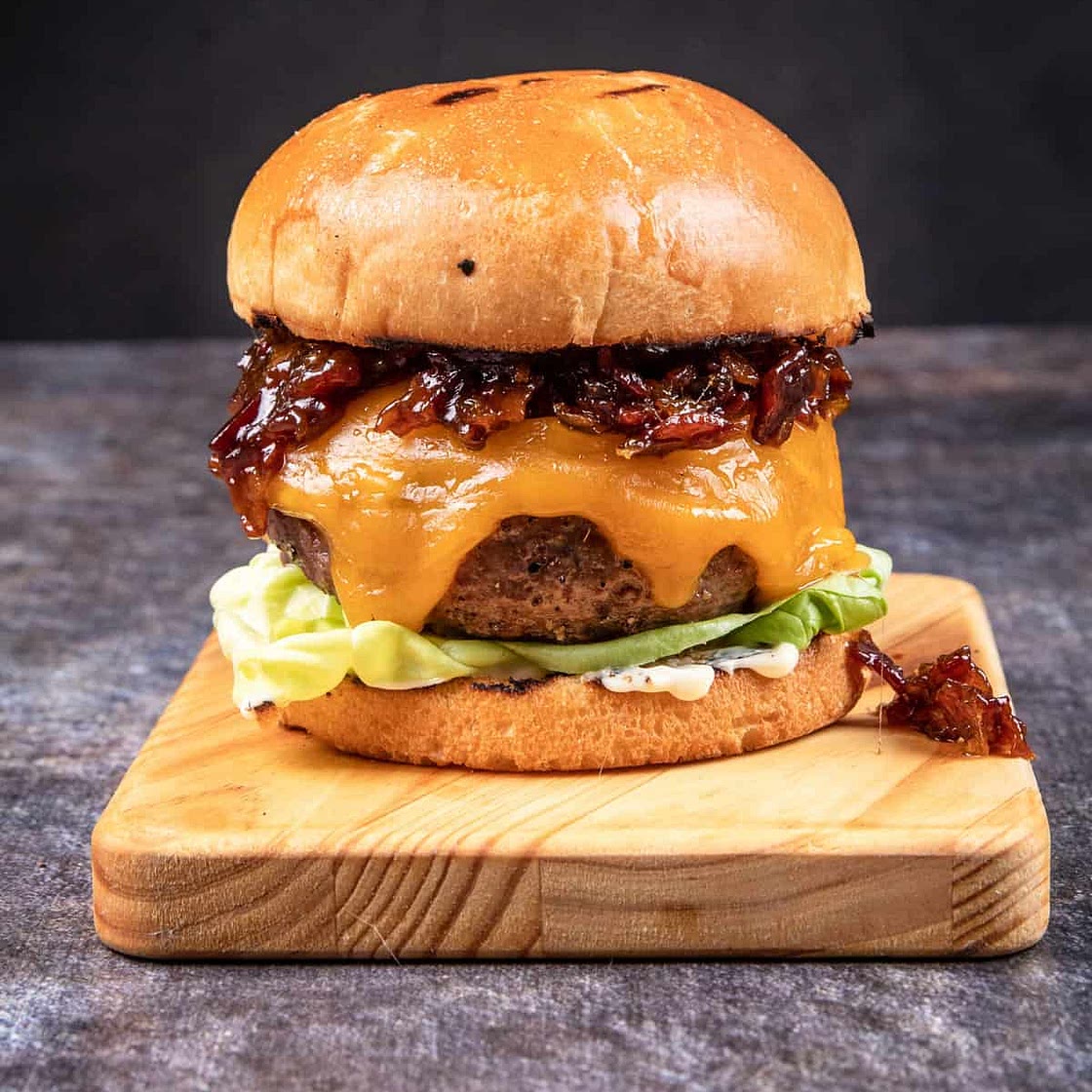Bacon jam burger