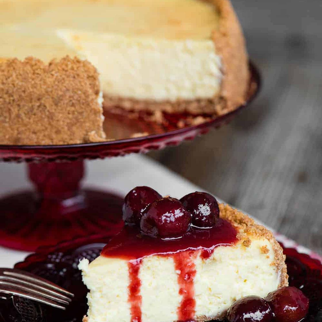 Granny's Homemade Cheesecake Recipe with Cherry Topping