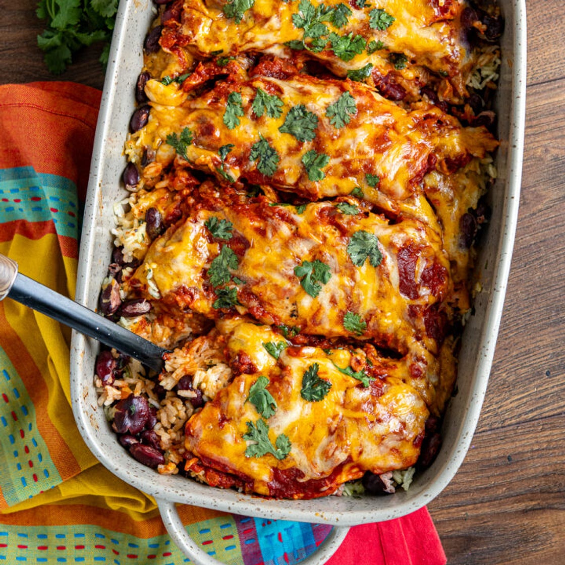 Mexican Chicken and Rice Bake