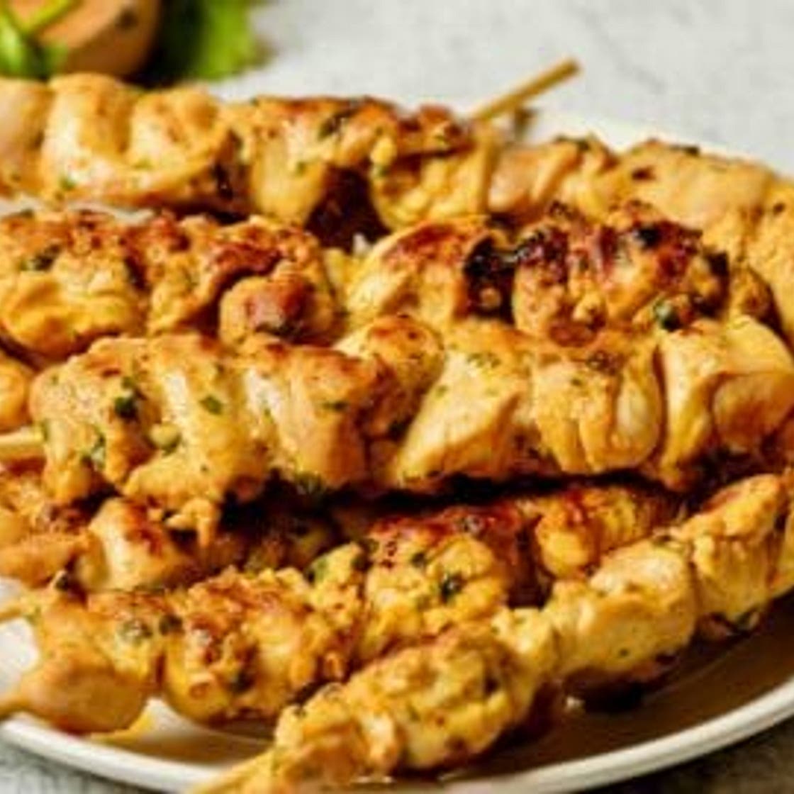 Lemony Marinated Chicken Skewers