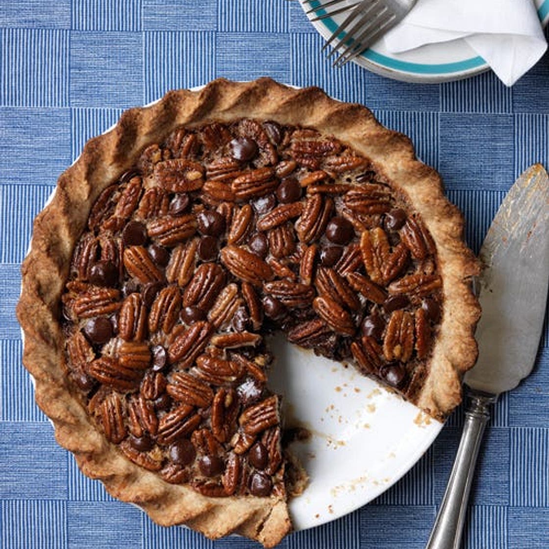 Double Pecan Chocolate Pie