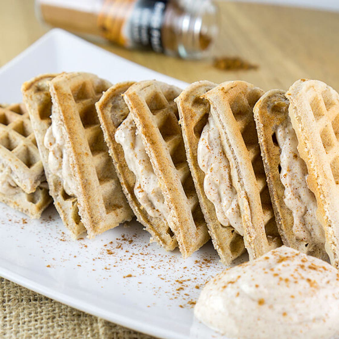 Low Carb Cinnamon Roll Waffle