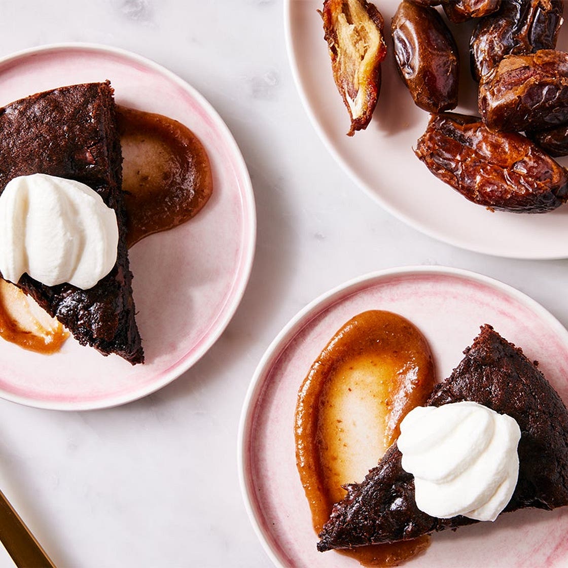 Fudgy Chocolate Date Cake