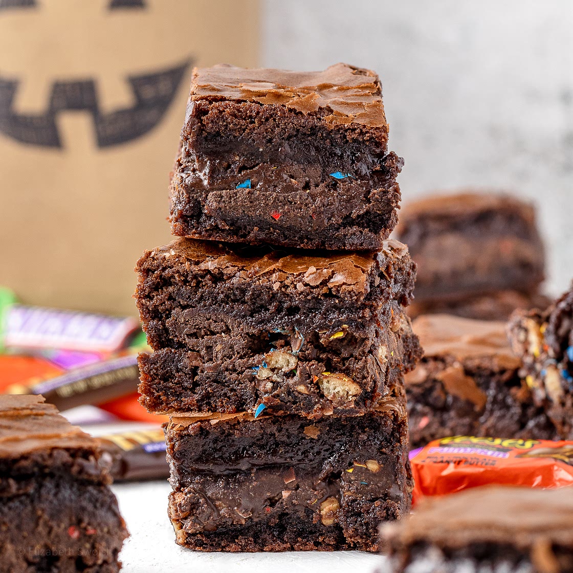 Halloween Candy Brownies