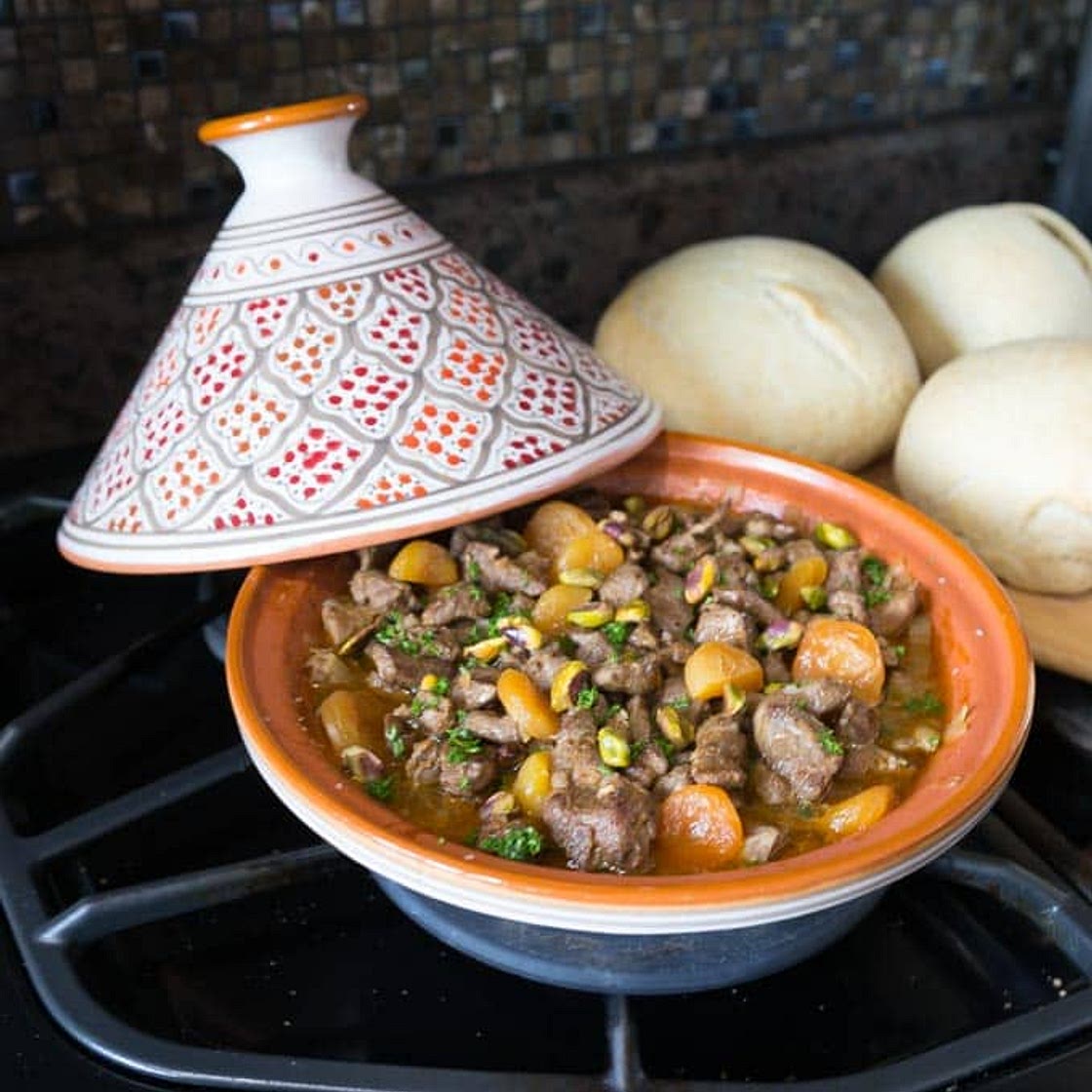 Traditional Lamb Tagine with Apricots