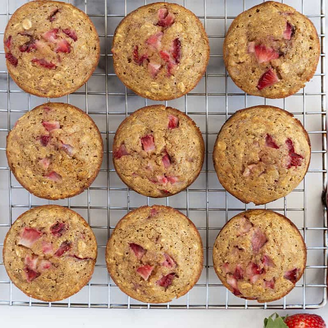 Healthy Strawberry Muffins
