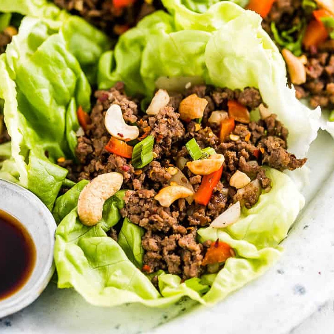 Asian Beef Lettuce Wraps