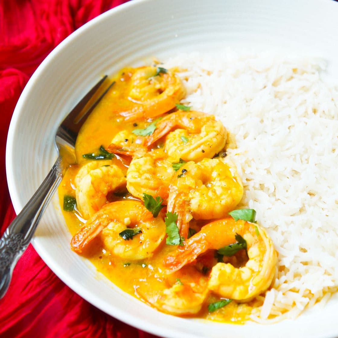 Coconut Shrimp Curry (Instant Pot & Stovetop)