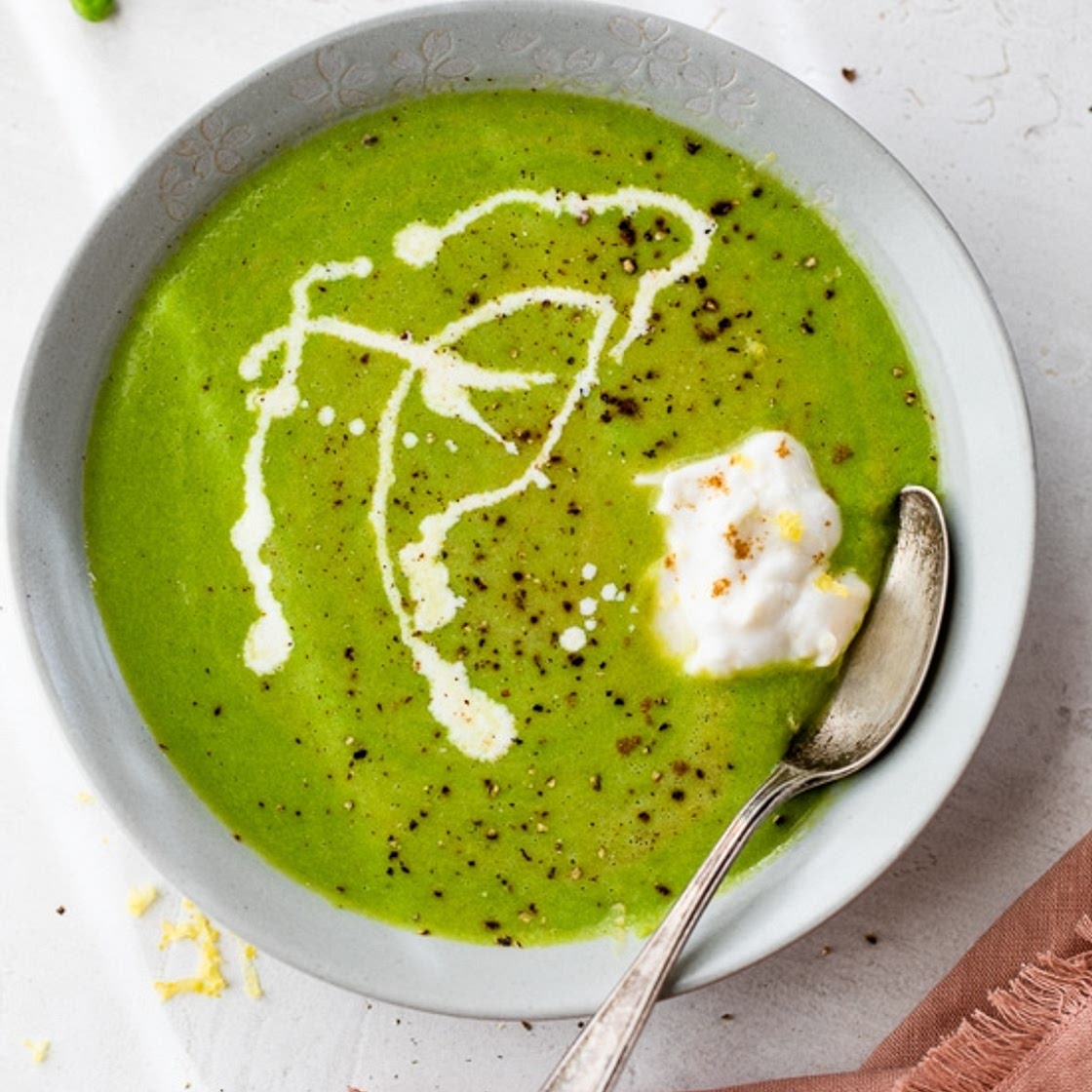 Green Pea Soup Recipe with Fresh Herbs