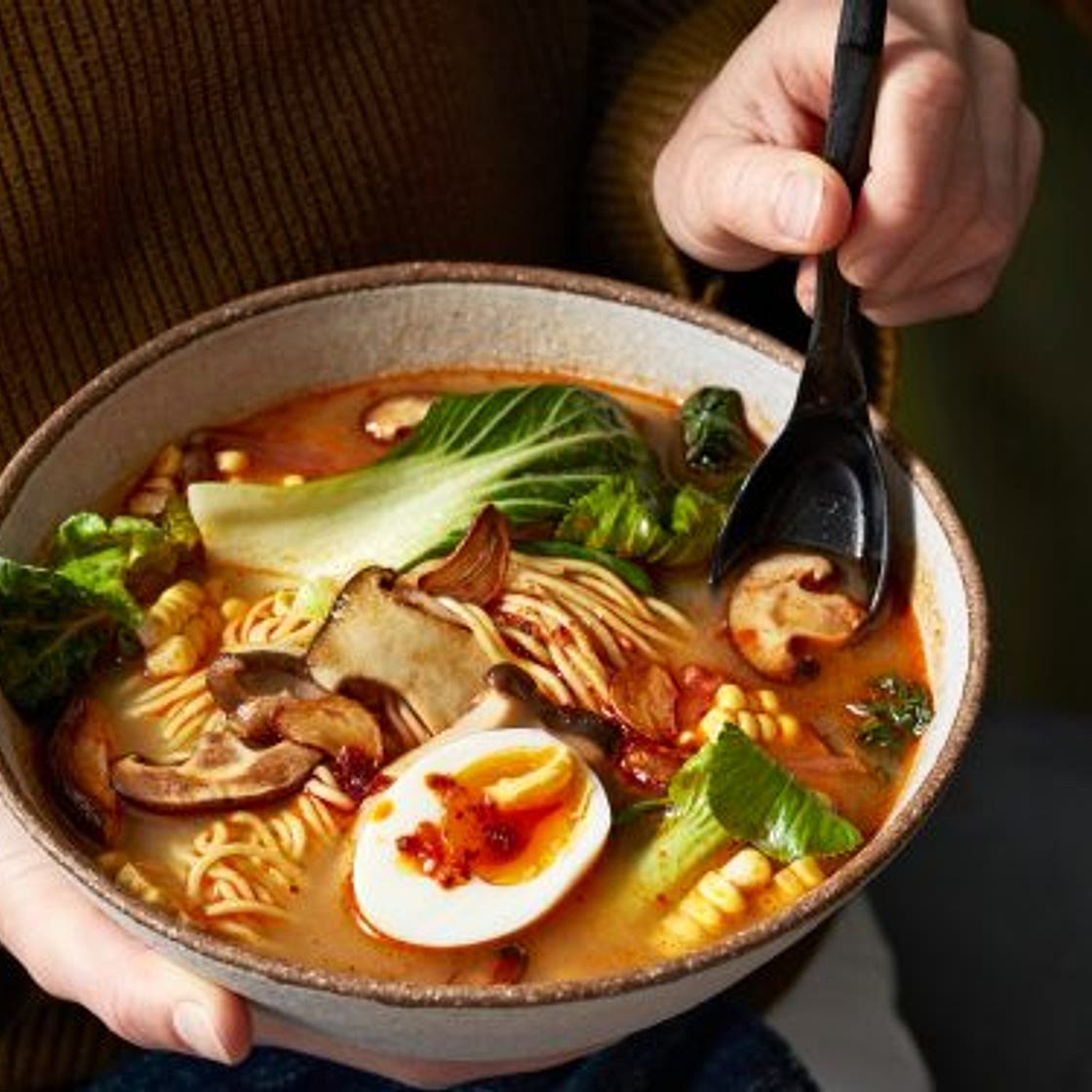 pittige ramen met groenten