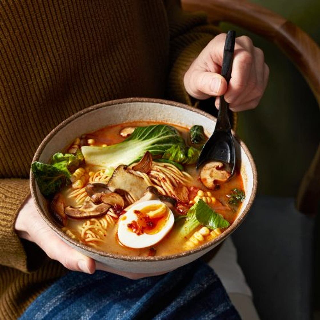 pittige ramen met groenten