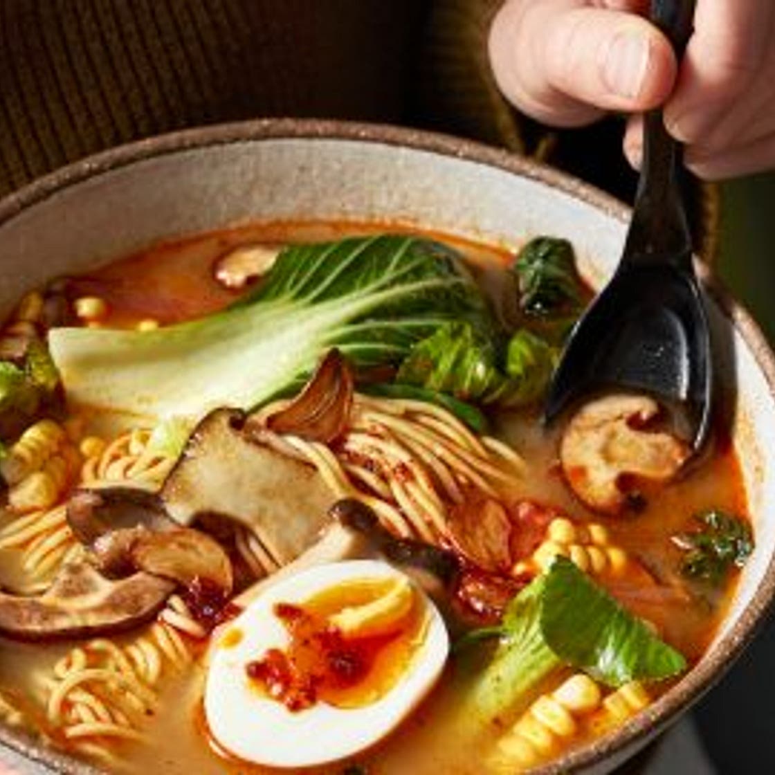 pittige ramen met groenten