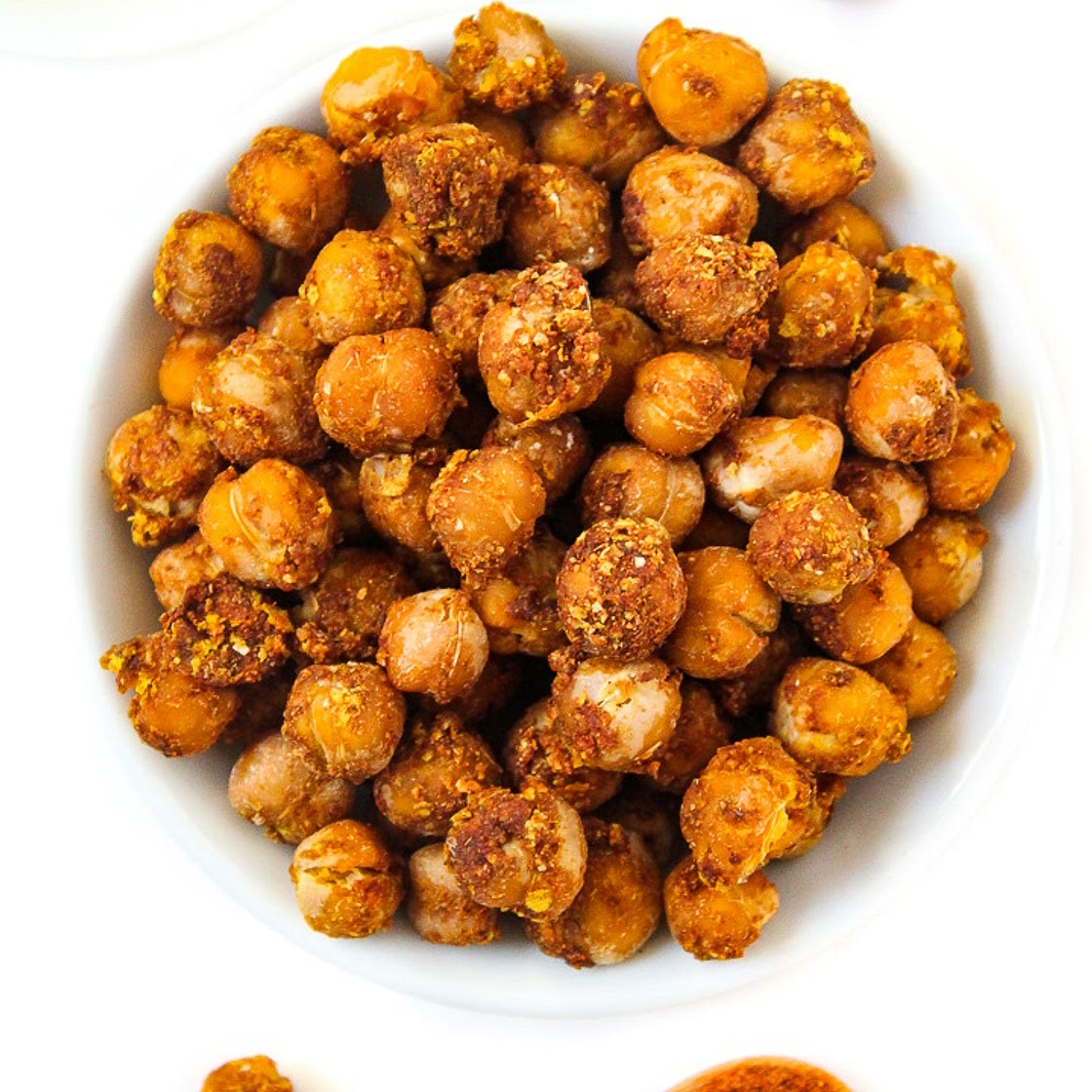 Cheesy Nacho Roasted Chickpeas (Easy!)