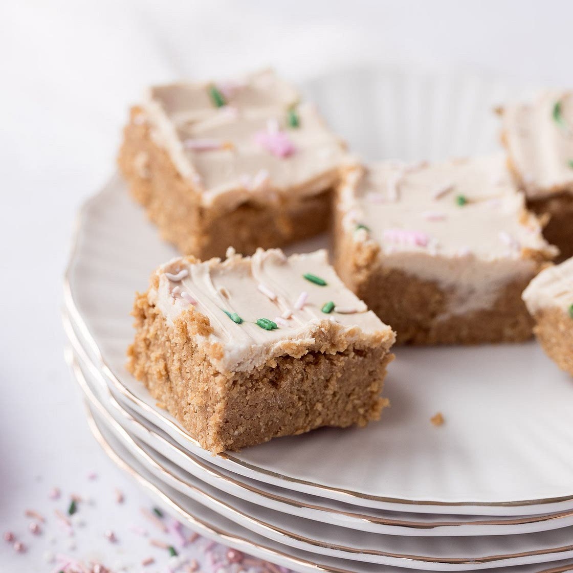 Protein Sugar Cookie Bars (Refined Sugar Free, Gluten Free)