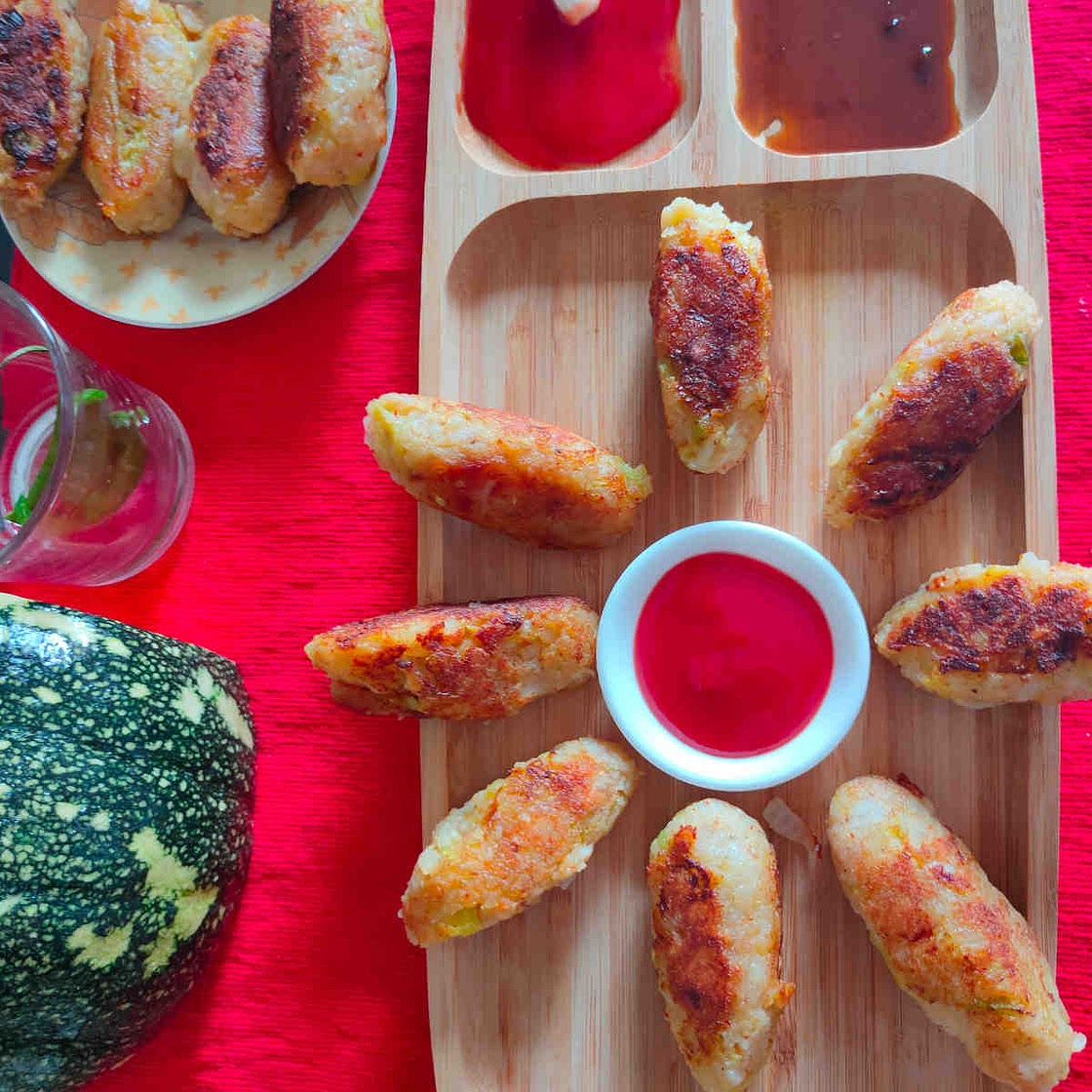 Healthy Pumpkin Aloo Cutlet- Vegan Potato Cutlets