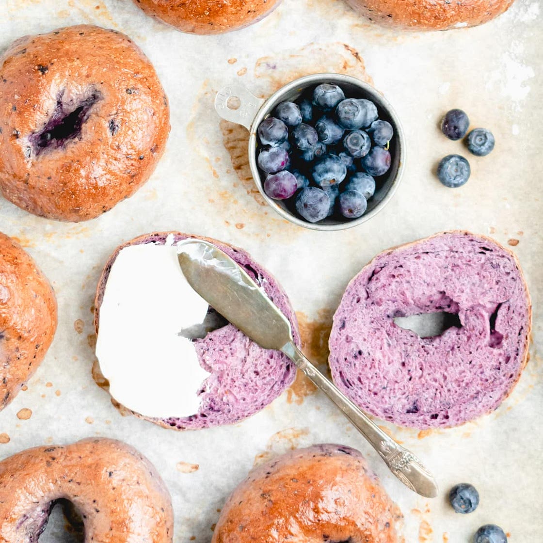 Homemade Chewy Blueberry Bagels