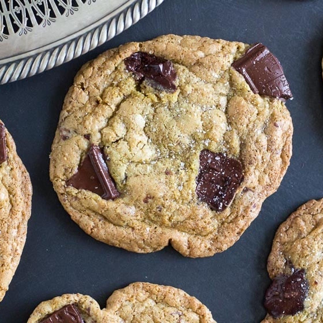 Low FODMAP Salted Buckwheat Chocolate Chunk Cookies