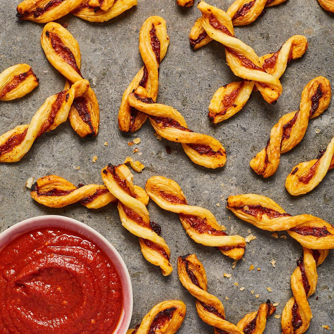 Pizza Twists with Pizza Dip | Slimming & Weight Watchers Friendly