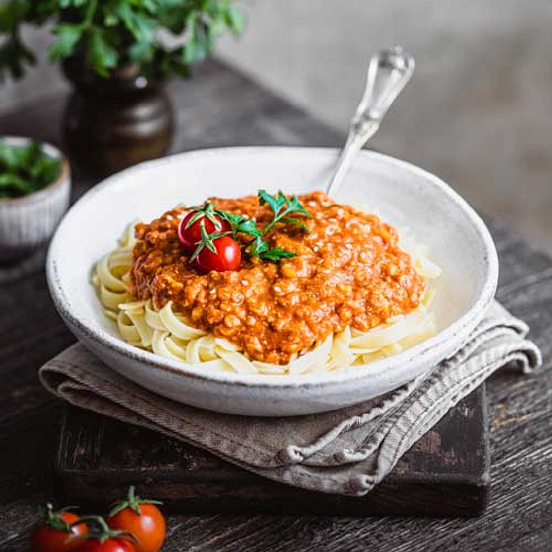 Tomato Red Lentil Pasta Sauce