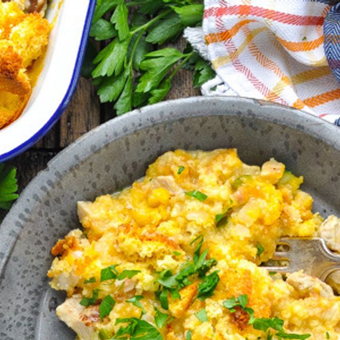 Cowboy Casserole with Cornbread and Chicken